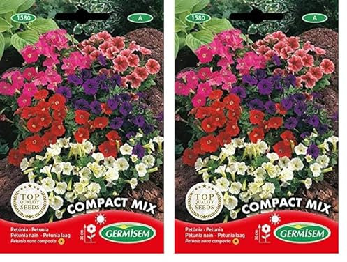 Germisem Compact Mix Semillas de Petunia 0.2 g (Paquete de 2)