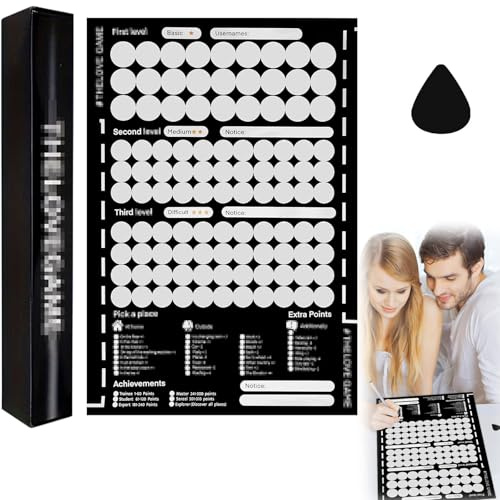 Poster a Gratter Couple, 57 x 42 Cm Calendrier Sexy Poster Mural,Scratch Off Poster 100 Dates Ideas, Poster de Liste De Souhaits En Couple,Cadeaux de La Saint-Valentin, Affiche Cadeau pour Elle