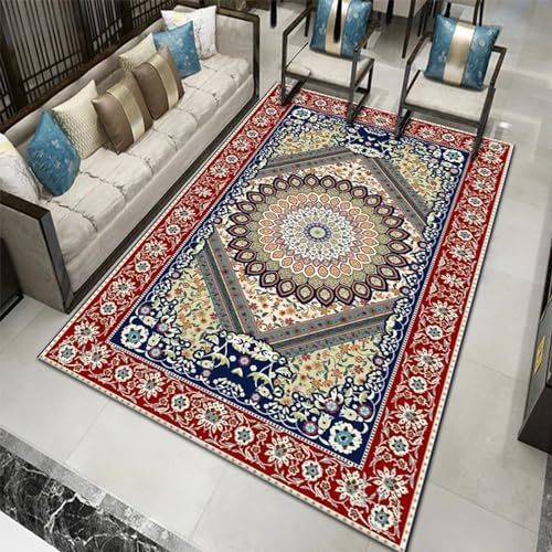 Alfombra suave al tacto con diseño Vintage de retales coloridos, alfombras antideslizantes for sala de estar, alfombra suave lavable antideslizante extragrande for decoración del hogar(Pattern 11,200*