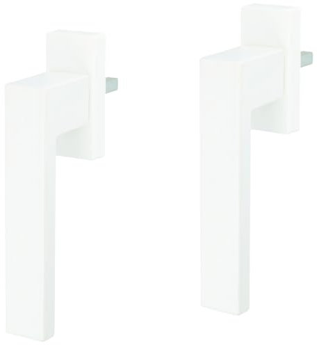 2er Set von weisser Fenstergriff Rasterolive Fensterolive aus Metall 45° Rasterung exklusives Design RAL9016
