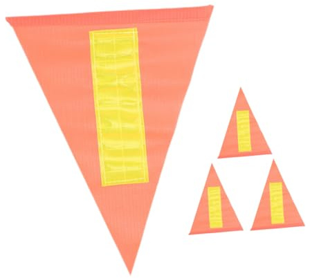 Happyyami 4pcs Reflective Boys and Girls Safety Flags High Visibility Cycling Pennant Flags for Outdoor Riding Material Easy to Install Suitable for Bikes and More