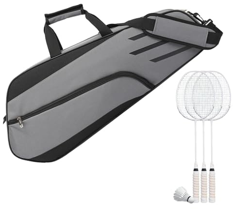 Genérico Tennistasche mit 3 Schlägern, wasserdichte Tasche für Tennisschläger, Abdeckung für Badmintonschläger, Racquetball-Tasche für Männer und Frauen