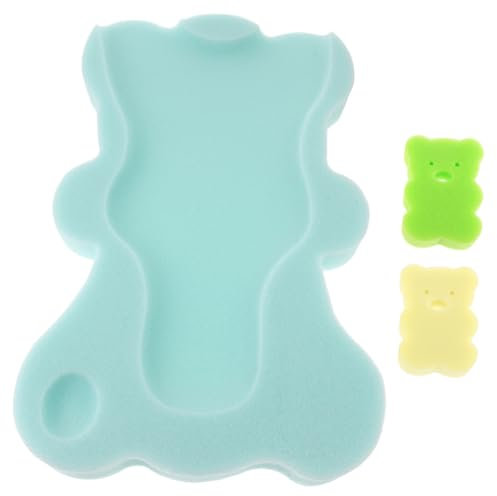HOOTNEE Alfombrilla De Baño Para Ñiño Con Soporte De Esponja, Cojín Acolchado De Baño Para Bañera, Asiento Para Ñiño Antideslizante De Color Verde Menta, Adecuado Para Recién Nacidos y Niños Pequeños