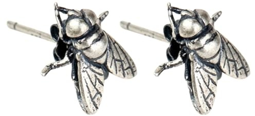 Mikikit 1paio Orecchini Punk Unici Forma di Mosca per Donna Gioielli da Donna Resistenti all Ossidazione Accessori Moda per Regalo e Look Distintivo