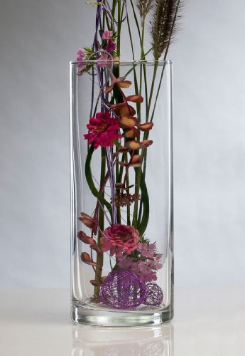 Glasvase Vase Glas Blumenvase Tischvase Zylinder 30 cm