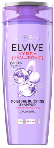 L'Oreal Elvive Hydra Hyaluronic Acid Shampoo 300ml Moisturising for Dehydrated Hair