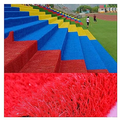 XILYZMO Tapis Extérieur, Gazon Réaliste Gazon Synthétique, Salle De Sport Aménagement Paysager Épais Tapis d'herbe, Épaisseur 0,78 Pouce Extérieur Rouleau Gazon (Couleur : Rosso, Taille : 39.3 x 66.