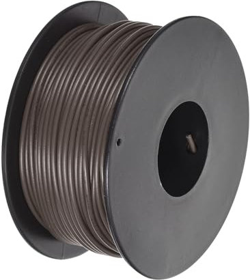 QUARKZMAN Filo 24AWG Calibro 24Filo Intrecciato in PVC Cavo Collegamento, Cavo Elettrico UL1007 Bobina Filo Rame Stagnato 30M/100 Piedi Marrone per Collegamenti Interni, Marino