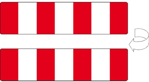 Dreifke® Verkehrszeichen Höhenleitmal, doppelseitig, zum Abhängen, Aluminium RA2, reflektierend, 800x100mm