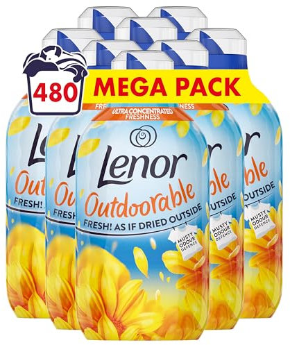 Lenor Outdoorable Fabric Conditioner 480 Washes (8x60), Summer Breeze - Ultra Concentrated Freshness