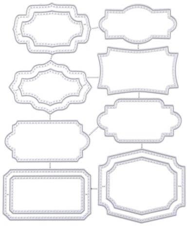 KFHENSOMR Cutting Dies for Card Making 8 Pcs Backgrounds Frame Metal Stampin Up Stamps Dies Paper Crafting Scrapbooking DIY Paper Album Card Making Decor Die Cuts for Party Wedding Decorations