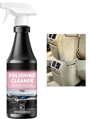 Tewzafiya Nettoyant pour Intérieur de Voiture - Bombe 237ml Lustrant Cuir pour Habitacle - Fournitures Nettoyage Longue Durée pour Pare-Brise Caoutchouc Métal Auto Cuir Sièges Verre Tissu Voyages
