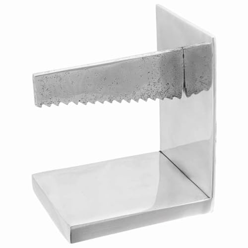 Mokuyary Bokstöd set med 2 silver, 11 x 14 x 17,5 cm, bokhylla, bokstativ för kontor, skola, hem