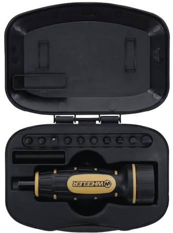 Wheeler Manual Firearms Accurizing Torque Wrench with Inch/Pounds Measurement, Bits and Storage Case for Scope Mounting, Gunsmithing and Maintenance