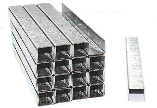 5000 Tackerklammern Typ 53, Länge 14 mm, Breite 11,4 mm, verzinkt, rostfreier Stahl, für Handtacker, Bürozubehör Handwerker Dachdecker