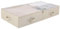 Amonsen Spacious Underbed Storage Bins with Visible Zip Lid, 85X43X15cm, Ideal for Shoes, Blankets, Sheets Toys, Wedding Dress Organization, Folding & Washable, Space Saving Helper, Beige