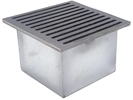 Fonderia Bongiovanni | Griglia in Ghisa | Griglia per Camino | Stufa Pellet | Barbecue Fondello per Cenere | 23,5x23,5cm | con Cassetto Raccolta Cenere | Accessori Camino