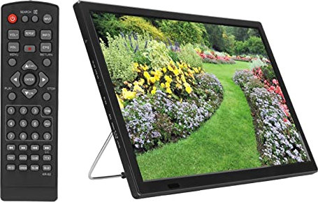 BTER TV LED Digital Portátil de 16 , TV Portátil TFT HD de 1080P, Televisión Digital Recargable con HDMI, USB, Entrada/Salida AV, Ranura para Tarjeta de Memoria, Radio FM, Sintonizador Digital