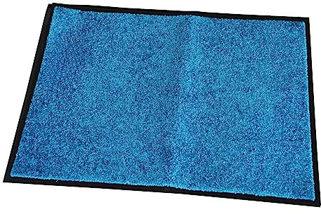 simpa Durable Rubber Backed Anti Slip Door Mats 60 x 80cm - Turquoise