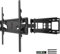 TV Wandhalterung WHYFONE Fernseher Wandhalterung Schwenkbar Neigbar TV Halterung Vollbewegung für 37-75 Zoll Flach & Curved LCD LED Fernseher bis zu 50kg Max. VESA 600x400mm