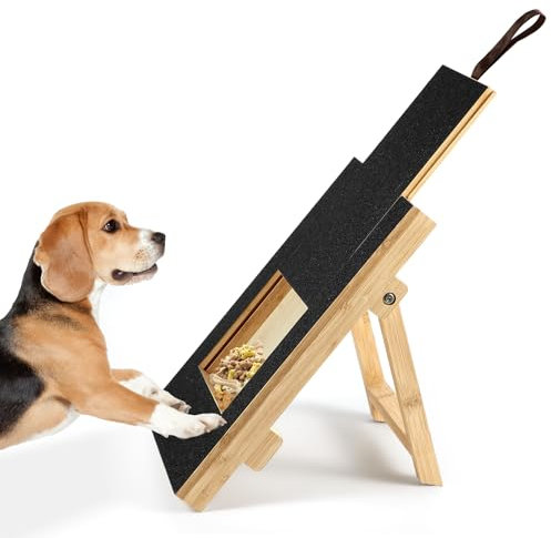 ratzpad für Hunde, Holz Hunde Kratzbrett für Nägel mit Snackbox Kratzbrett für Hunde Kratznagelfeile für Hunde Kratzpad zum Kratzen von Hundenägeln für Große, Mittelgroße und Kleine Hunde