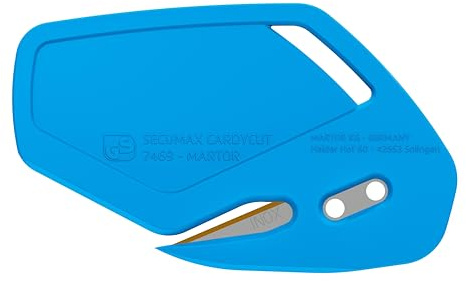 MARTOR 100 x Sicherheitsmesser, rostfreie verdeckte Klinge mit TiN Beschichtung, SECUMAX CARDYCUT, Profi Cuttermesser, Leicht, Kunststoff, Rechts- & Linkshänder