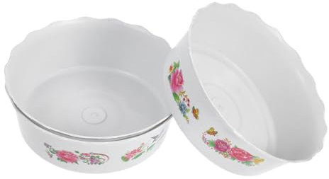 Yardwe Vaso da Fiori Idroponico in Plastica Bianca 3 Pezzi, Fioriera a Ciotola per Narcisi e Ninfee, Decorazione per Casa, Ufficio, Giardino e Balcone