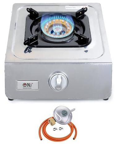 NJ NGB-100 Camping Gas Stove - Portable LPG Cooker Single Wok Burner Ring