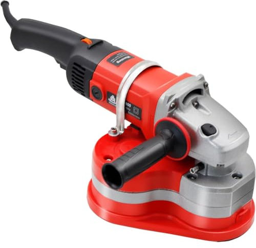 Amoladora De Hormigón Eléctrica,Pulidora De Suelos 3 Cabezales con 4 Discos De Pulido Diferentes,2800 RPM,Ajuste 6 Velocidades,Bloqueo De Seguridad, Amoladora De Suelos De Hormigón 2800 W