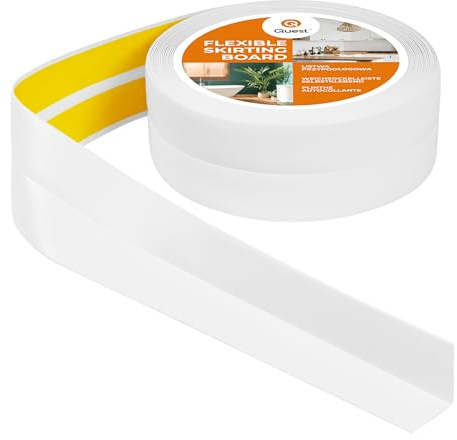 Quest Weichsockelleiste PVC 40x40 mm selbstklebend - Weiß, 5 m
