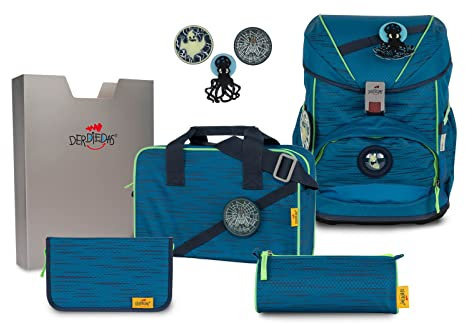 DerDieDas Schulranzen Set 5-TLG. Ergoflex Buttons Ghost
