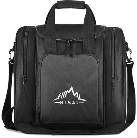 Himal Bowling Ball Bag for Single Sphere - Bowling Ball Tote Bowler's Bag with Padded Sphere Holder - Fits Bowler's Shoes Up to Mens Size 14
