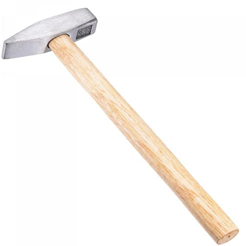 sourcing map Engineer Hammer Machinist Hammer 18 Oz Cross Peen Hammer Wood Handle with Forged Steel Head