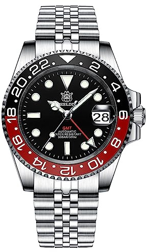 Burnside Steeldive SD1993, GMT, Coke, NH34, Saphir, Lume, 300 m de plongeur, plongée, BNIB, Noir