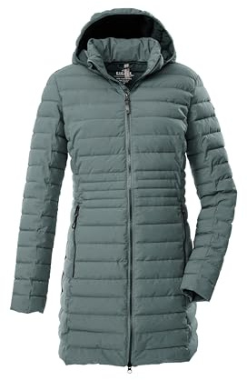 G.I.G.A. DX Donna Parka trapuntato/funzionale in piuma d'oca con cappuccio senza zip GW 77 WMN QLTD PRK_Bacarya, dunkel aquaverde, 38, 43685-000