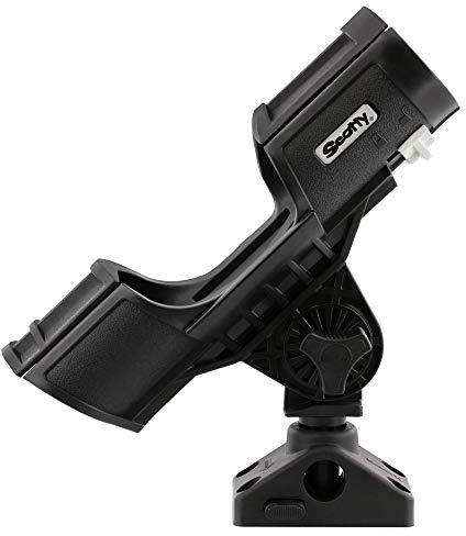Scotty #400-BK Orca Rod Holder w/ #241L Side Deck Mount,Black,S