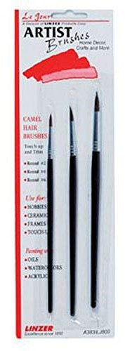 J.R. Edwards Linzer A 383 (3 Piece) Artist Brushes Camel Hair Round