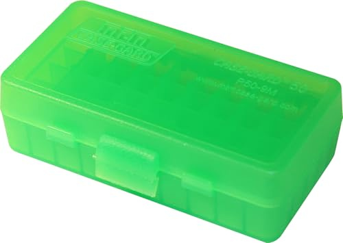 MTM Caja de 50 cartuchos de calibre 380/9 mm P50-9M - P50-9M-16, Transparente Verde