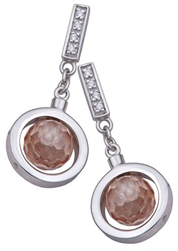 Orphelia Damen-Ohrringe Champagne Ball 925 Sterlingsilber mit Zirkonia ZO-5904