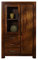 MASSIVMOEBEL24.DE | Metro Life massives Highboard #108 - Honey, lackiert | aus Sheeshamholz | 42x90x148cm | 1 Glastür - 1 Holztür - 3 Schubladen | Wohnzimmerschrank, Hochkommode