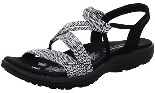 Skechers Women's Reggae Slim Skech Appeal, Black/White, 7 UK