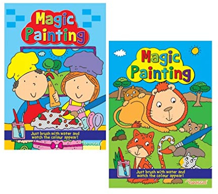 Magic Painting Book | Children's No Mess Colouring -Just Add Water| 1 Book