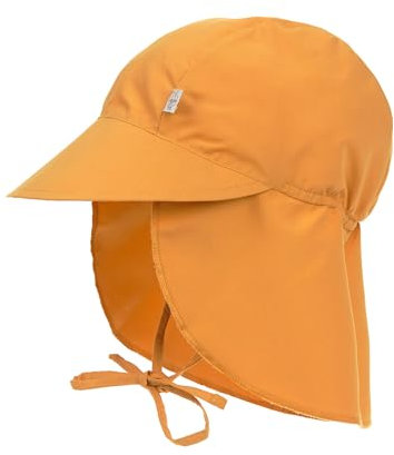 LÄSSIG Baby Kinder Schirmmütze mit UV-Schutz und langem Nackenschutz/Sun Protection Flap Hat gold, 3-6 Monate, Größe: 43/45