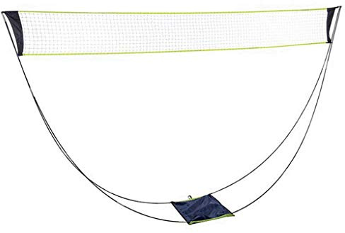 Red de bádminton portátil con soporte, bolsa de transporte, plegable, para voleibol, tenis, bádminton, fácil instalación para juegos de tejer en exteriores e interiores para principiantes y adultos