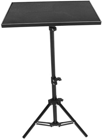 JOINPAYA Soporte para Proyector Plegable Ajustable Tipo Trípode Bandeja para Portátil, Mesa para Proyector Telescópica, Estructura Ligera para Oficina y Aula