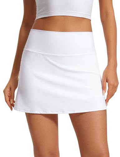 CRZ YOGA Butterluxe Cintura Alta Falda de Tenis | Forro Corto Incorporado con Bolsillos, Extremadamente Suave, Casual, Una Línea, Elástica, Mini, para Mujer