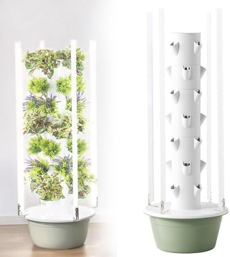 MZBDYYF Système de culture hydroponique - Tour verticale - Aéroponie automatisée - Jardin d'intérieur - Avec lampes de culture à LED - Kits de culture aquaponique - Jardin d'herbes aromatiques