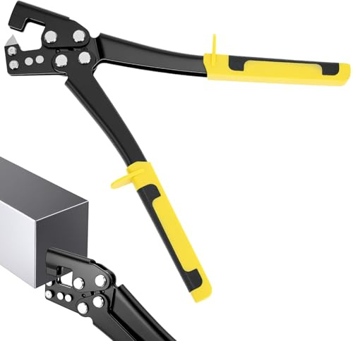 QWORK® Punzonatrice per cartongesso, 300 mm pinza per fori chiglia in acciaio leggero, per profili metallici, cartongesso