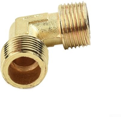 Raccordo a gomito per compressore d'aria, valvola di scarico a 90 gradi, in rame, metallo, giallo, adattatore testa pompa (A)