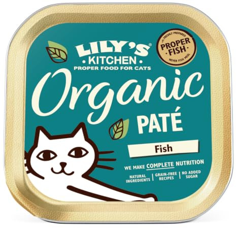 LILYS KITCHEN Organic Fish Dinner Grain Free Recipe Cat Food 85g